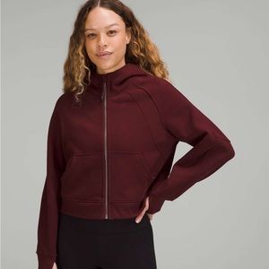 Lululemon Scuba Oversized Full Zip Hoodie Red Merlot